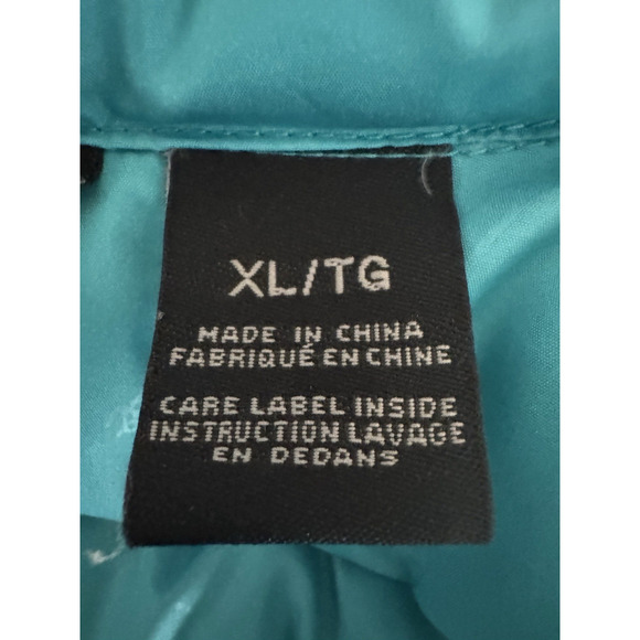 Marmot Jacket XL 700-Fill Down Turquoise Blue Quilted Full Zip Pockets Packable - Picture 8 of 15